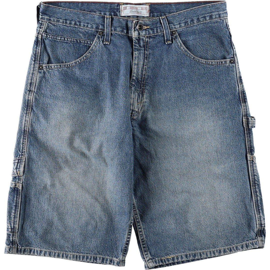 2000'S Levi's Signature Denim Painter Shorts (Men's W36 equivalent) cotton blue type Vintage Second Hand