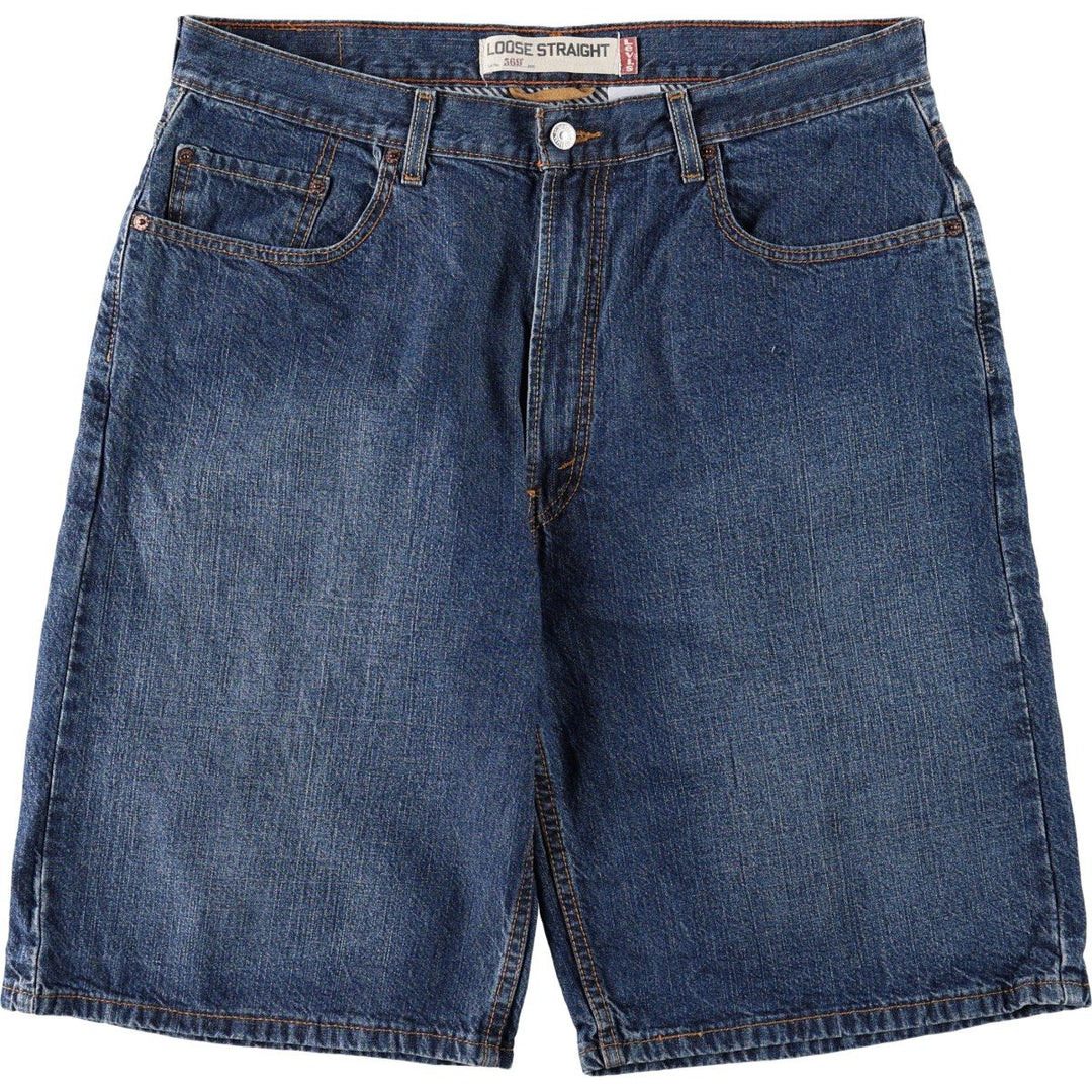 2000'S Levi's 569 Loose Straight Denim Shorts (Men's W37 equivalent) cotton blue type Vintage Second Hand