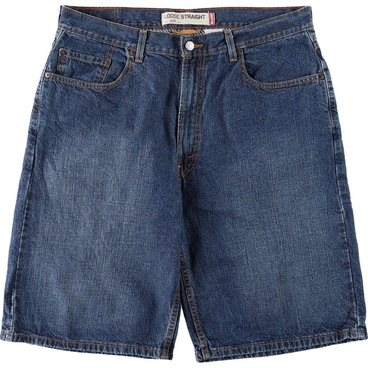 2000'S Levi's 569 Loose Straight Denim Shorts (Men's W37 equivalent) cotton blue type Vintage Second Hand