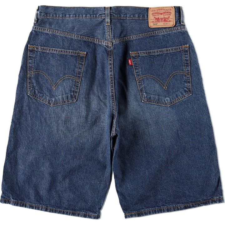 2000'S Levi's 569 Loose Straight Denim Shorts (Men's W37 equivalent) cotton blue type Vintage Second Hand