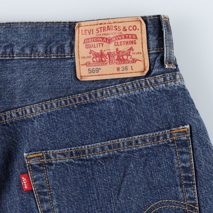 2000'S Levi's 569 Loose Straight Denim Shorts (Men's W37 equivalent) cotton blue type Vintage Second Hand