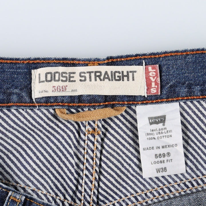 2000'S Levi's 569 Loose Straight Denim Shorts (Men's W37 equivalent) cotton blue type Vintage Second Hand