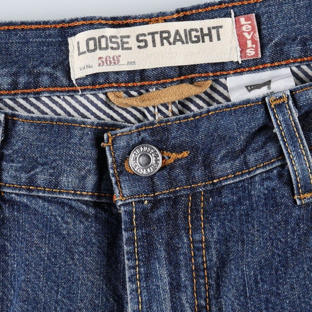 2000'S Levi's 569 Loose Straight Denim Shorts (Men's W37 equivalent) cotton blue type Vintage Second Hand