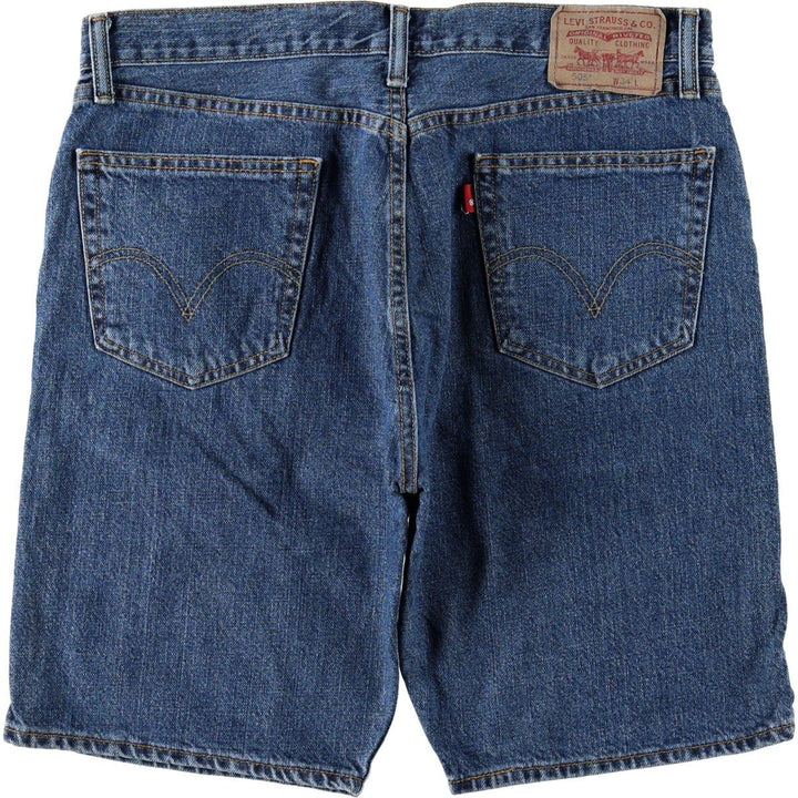 Levi's 505 Straight Fit Denim Shorts (Men's W37 equivalent) cotton blue type Vintage Second Hand
