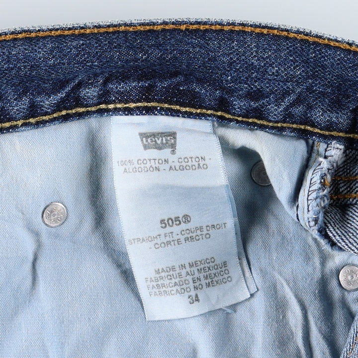 Levi's 505 Straight Fit Denim Shorts (Men's W37 equivalent) cotton blue type Vintage Second Hand