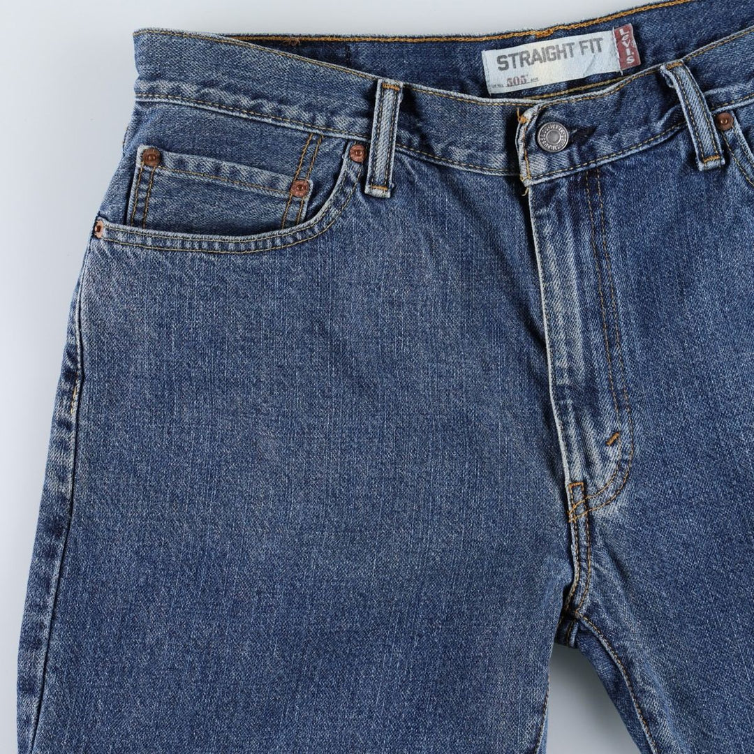 Levi's 505 Straight Fit Denim Shorts (Men's W37 equivalent) cotton blue type Vintage Second Hand