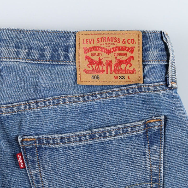 Levi's 405 denim shorts, men's size W35 (approx.) cotton blue type Vintage Second Hand
