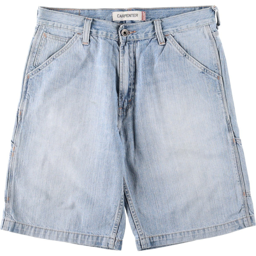 2000'S Levi's Carpenter denim painter shorts, men's size W37 (approx.) cotton Blue type light blue Vintage Second Hand