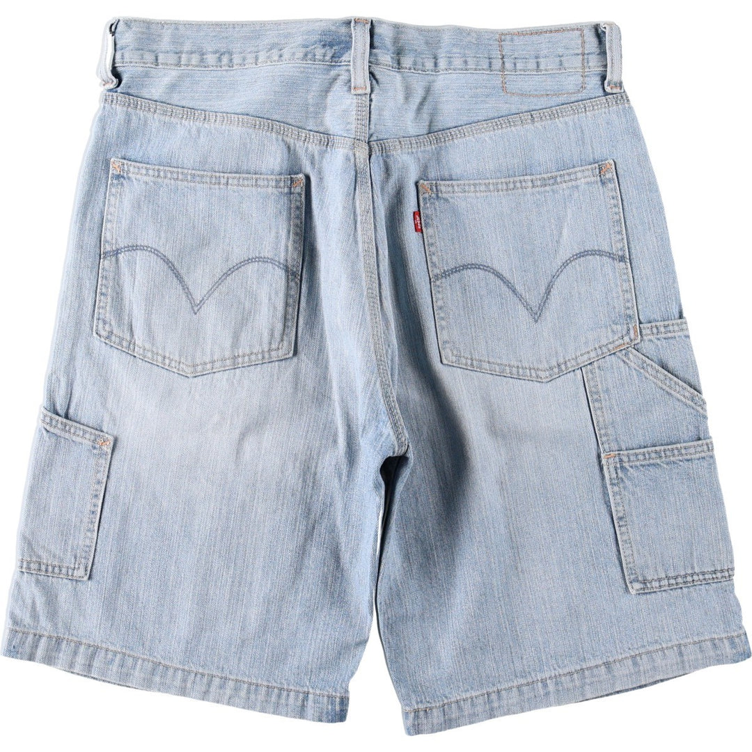 2000'S Levi's Carpenter denim painter shorts, men's size W37 (approx.) cotton Blue type light blue Vintage Second Hand