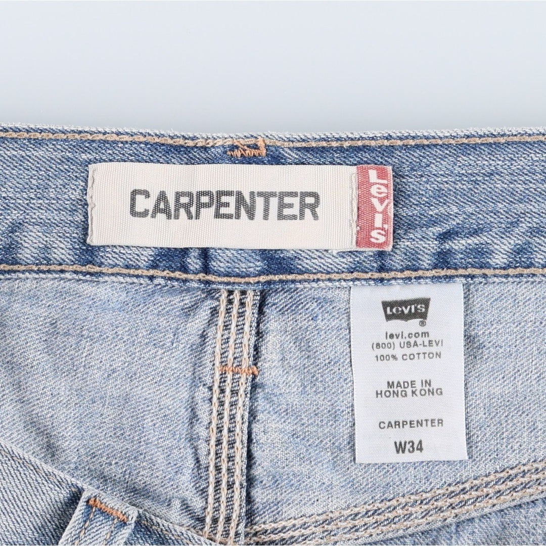 2000'S Levi's Carpenter denim painter shorts, men's size W37 (approx.) cotton Blue type light blue Vintage Second Hand