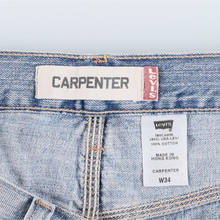 2000'S Levi's Carpenter denim painter shorts, men's size W37 (approx.) cotton Blue type light blue Vintage Second Hand