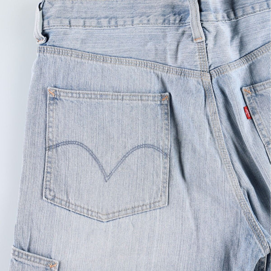 2000'S Levi's Carpenter denim painter shorts, men's size W37 (approx.) cotton Blue type light blue Vintage Second Hand