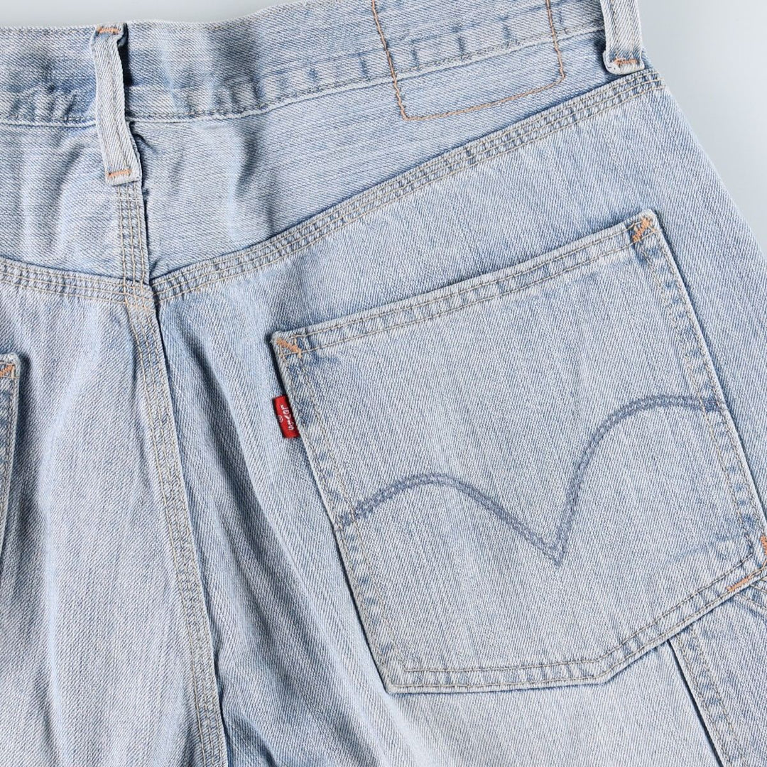 2000'S Levi's Carpenter denim painter shorts, men's size W37 (approx.) cotton Blue type light blue Vintage Second Hand