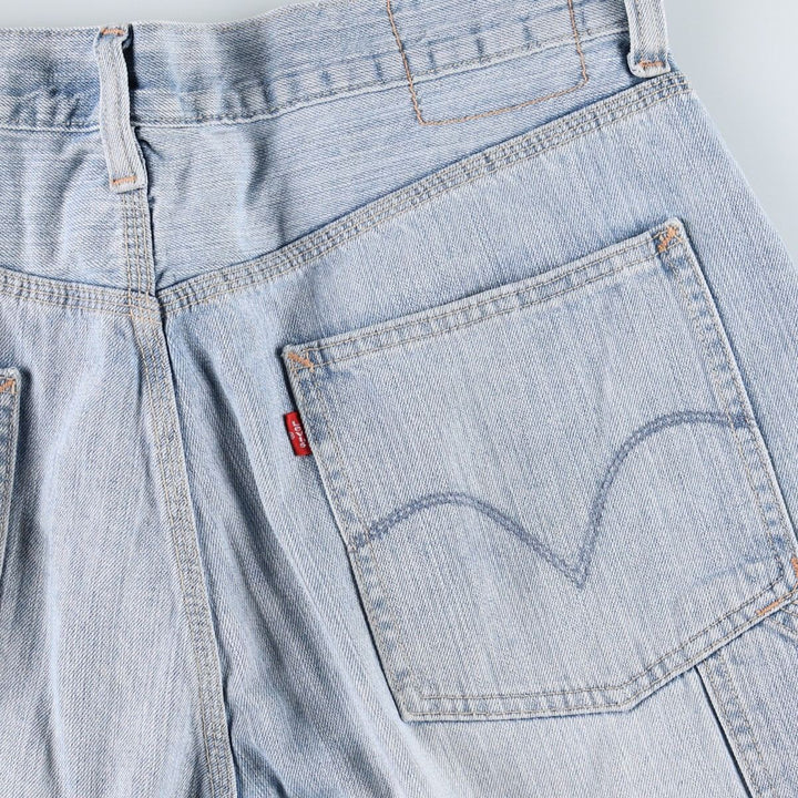 2000'S Levi's Carpenter denim painter shorts, men's size W37 (approx.) cotton Blue type light blue Vintage Second Hand