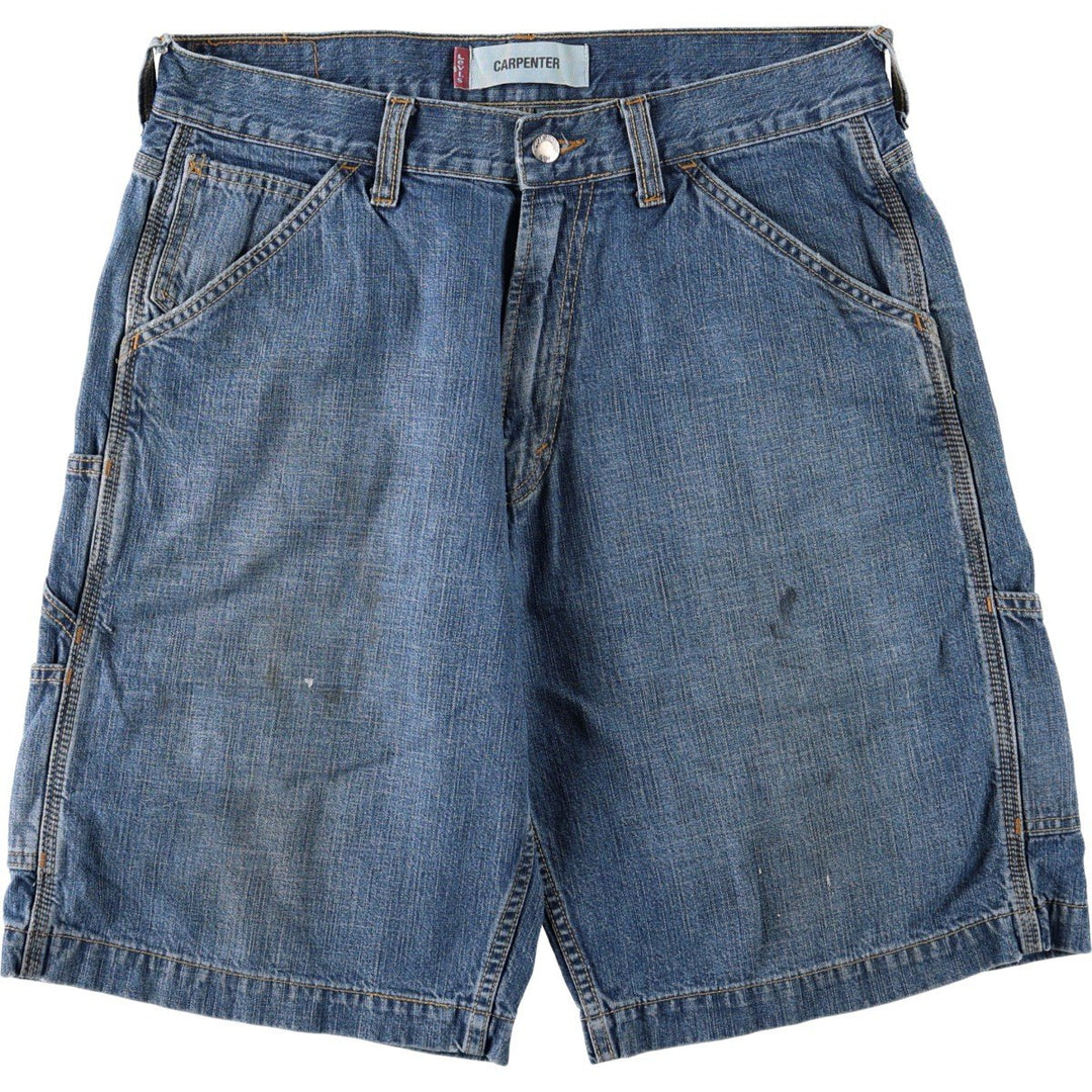 Levi's CARPENTER denim painter shorts, half pants, men's w34 equivalent cotton blue type Vintage Second Hand