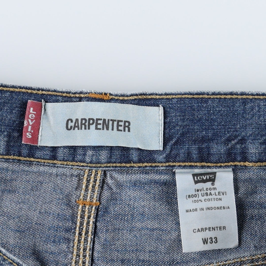 Levi's CARPENTER denim painter shorts, half pants, men's w34 equivalent cotton blue type Vintage Second Hand