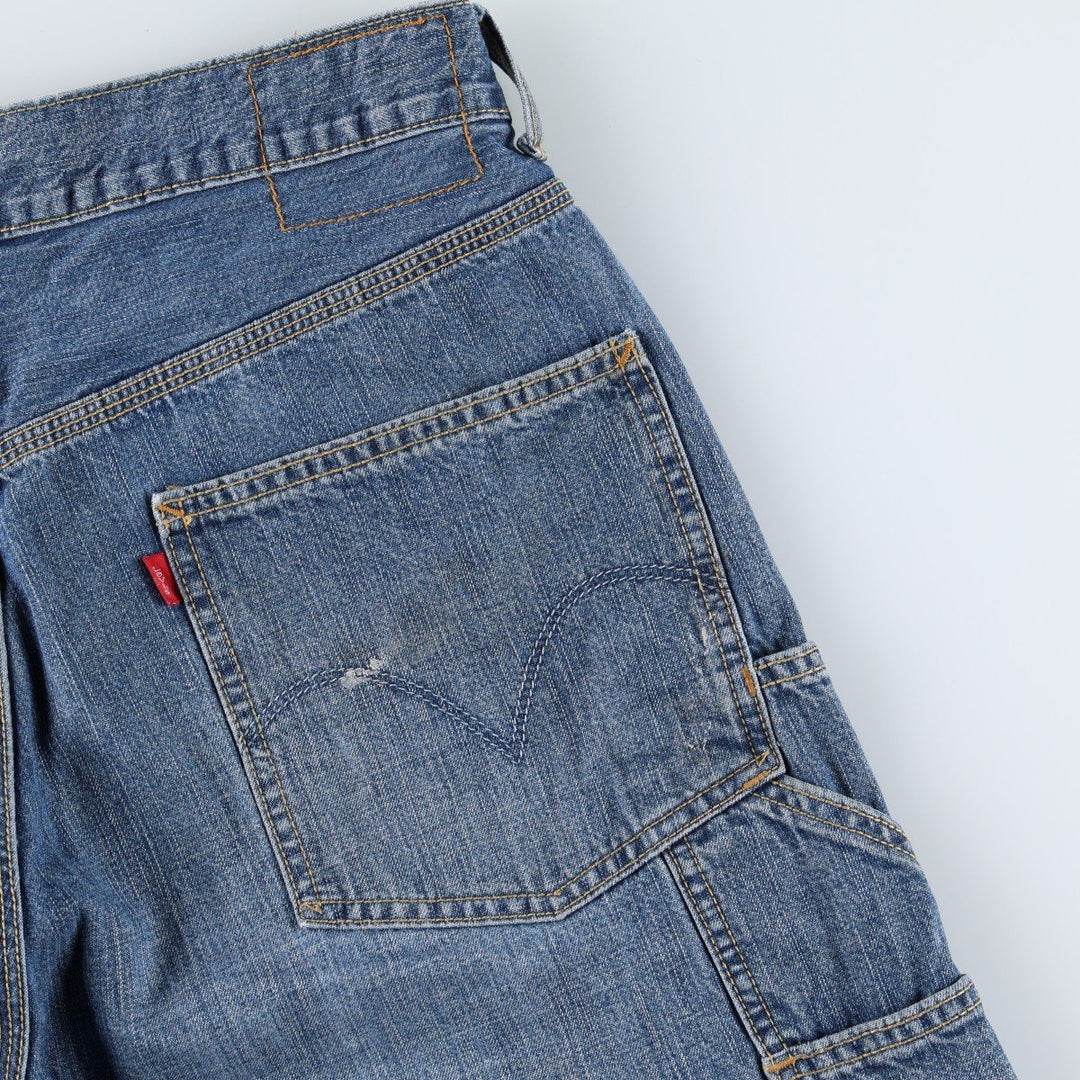 Levi's CARPENTER denim painter shorts, half pants, men's w34 equivalent cotton blue type Vintage Second Hand
