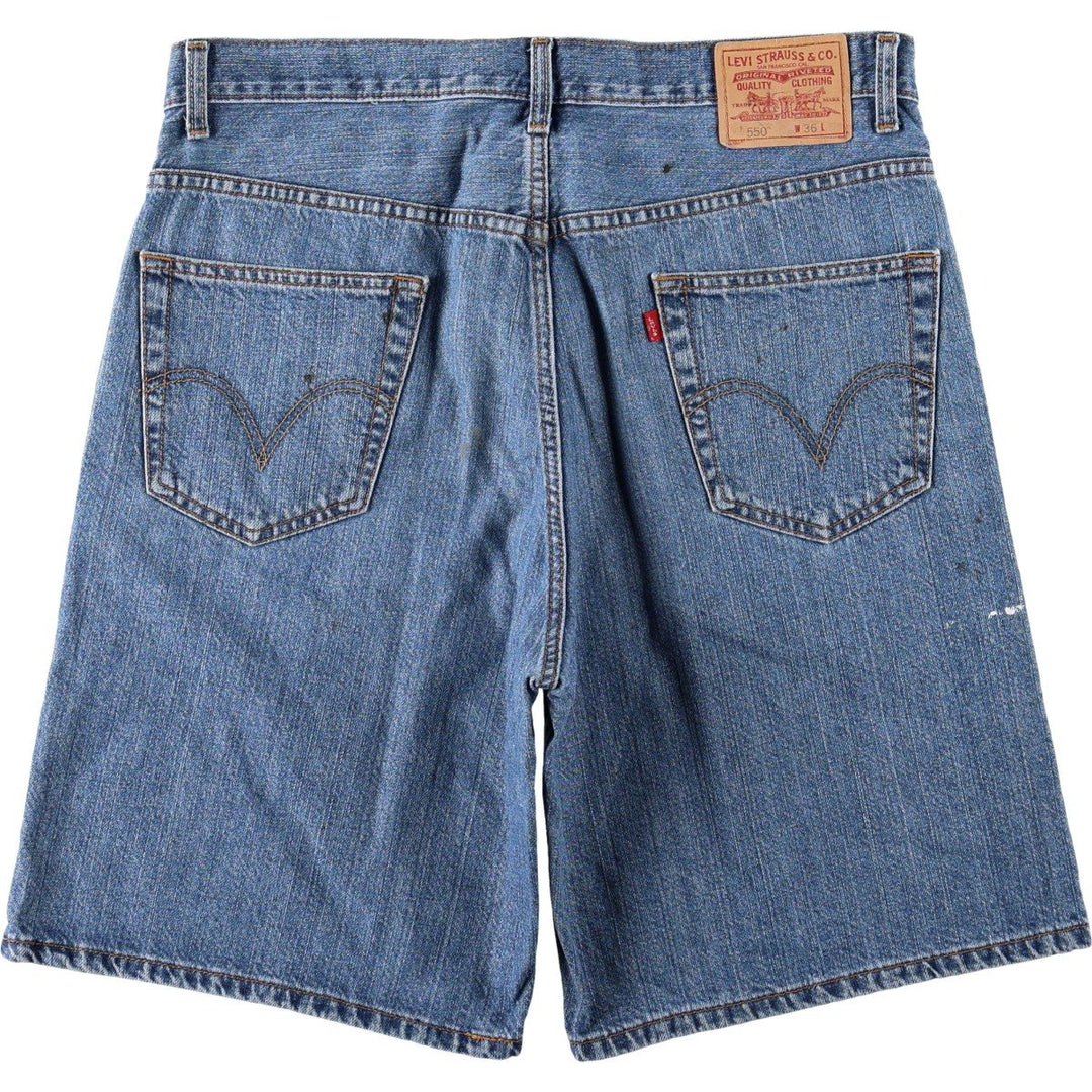 2000'S Levi's 550 Relaxed Fit Denim Shorts/Jorts Men's Size W37 cotton blue type Vintage Second Hand