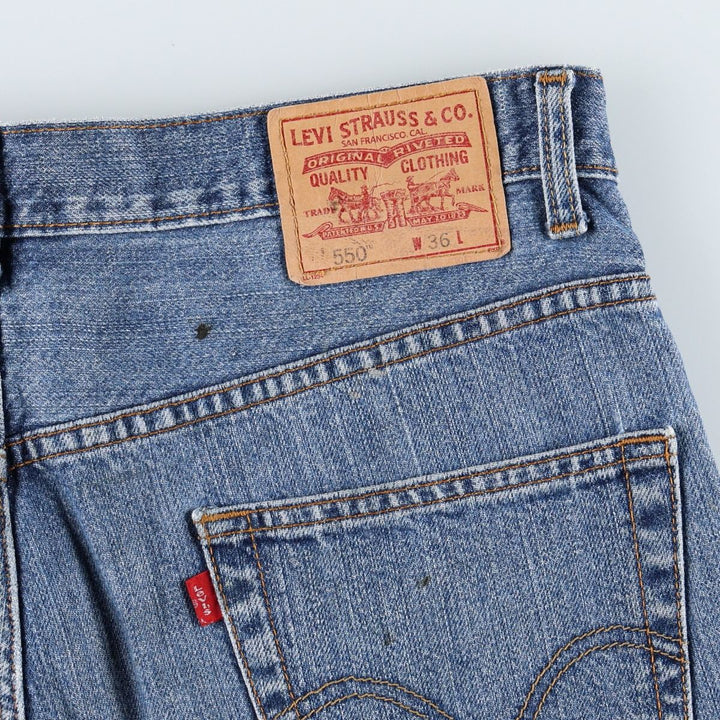 2000'S Levi's 550 Relaxed Fit Denim Shorts/Jorts Men's Size W37 cotton blue type Vintage Second Hand