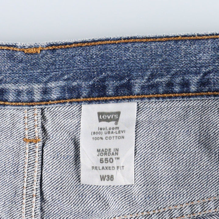 2000'S Levi's 550 Relaxed Fit Denim Shorts/Jorts Men's Size W37 cotton blue type Vintage Second Hand