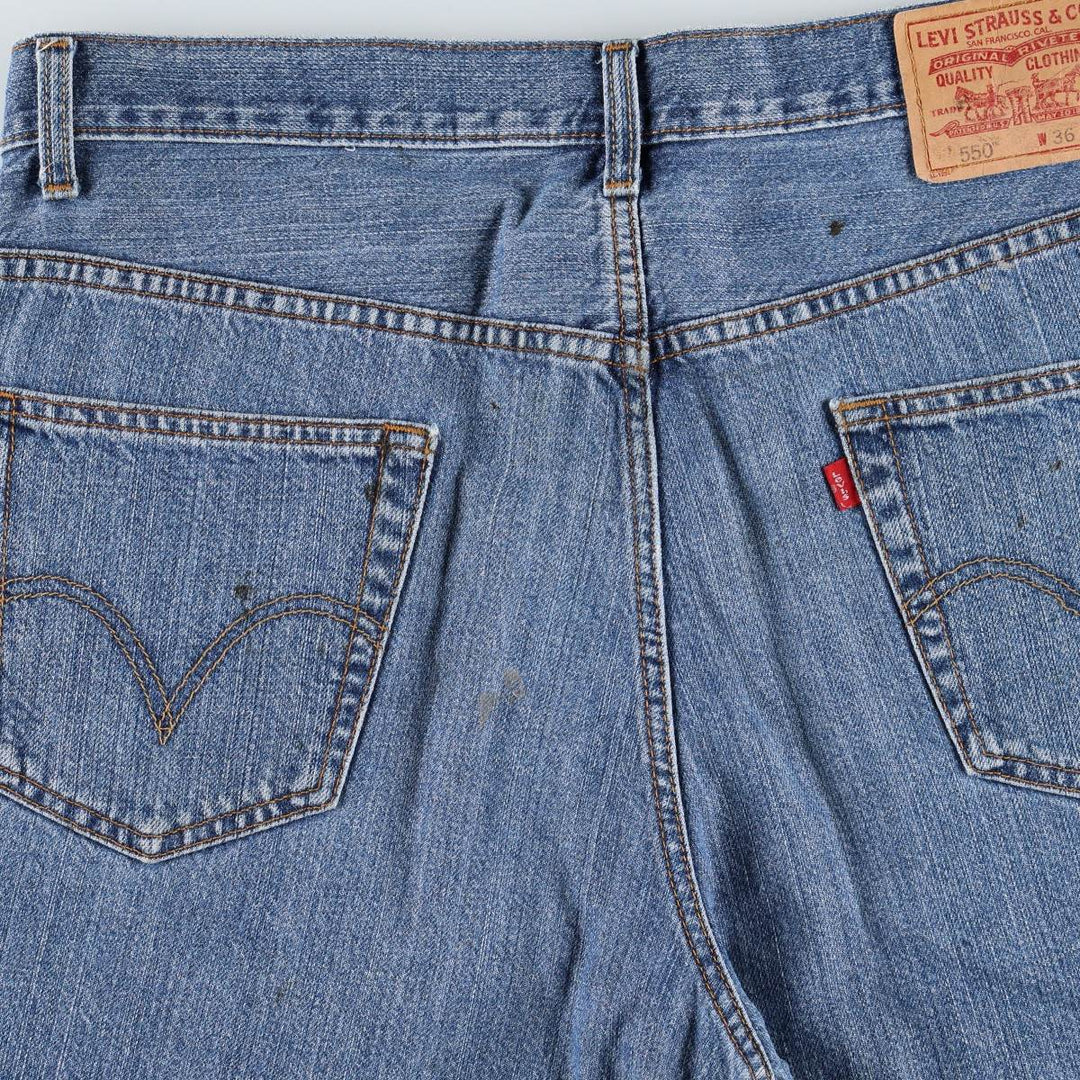 2000'S Levi's 550 Relaxed Fit Denim Shorts/Jorts Men's Size W37 cotton blue type Vintage Second Hand