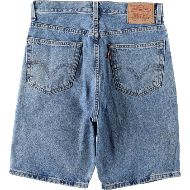 2000'S Levi's 505 Regular Fit Denim Shorts (Men's size W32 equivalent) cotton blue type Vintage Second Hand