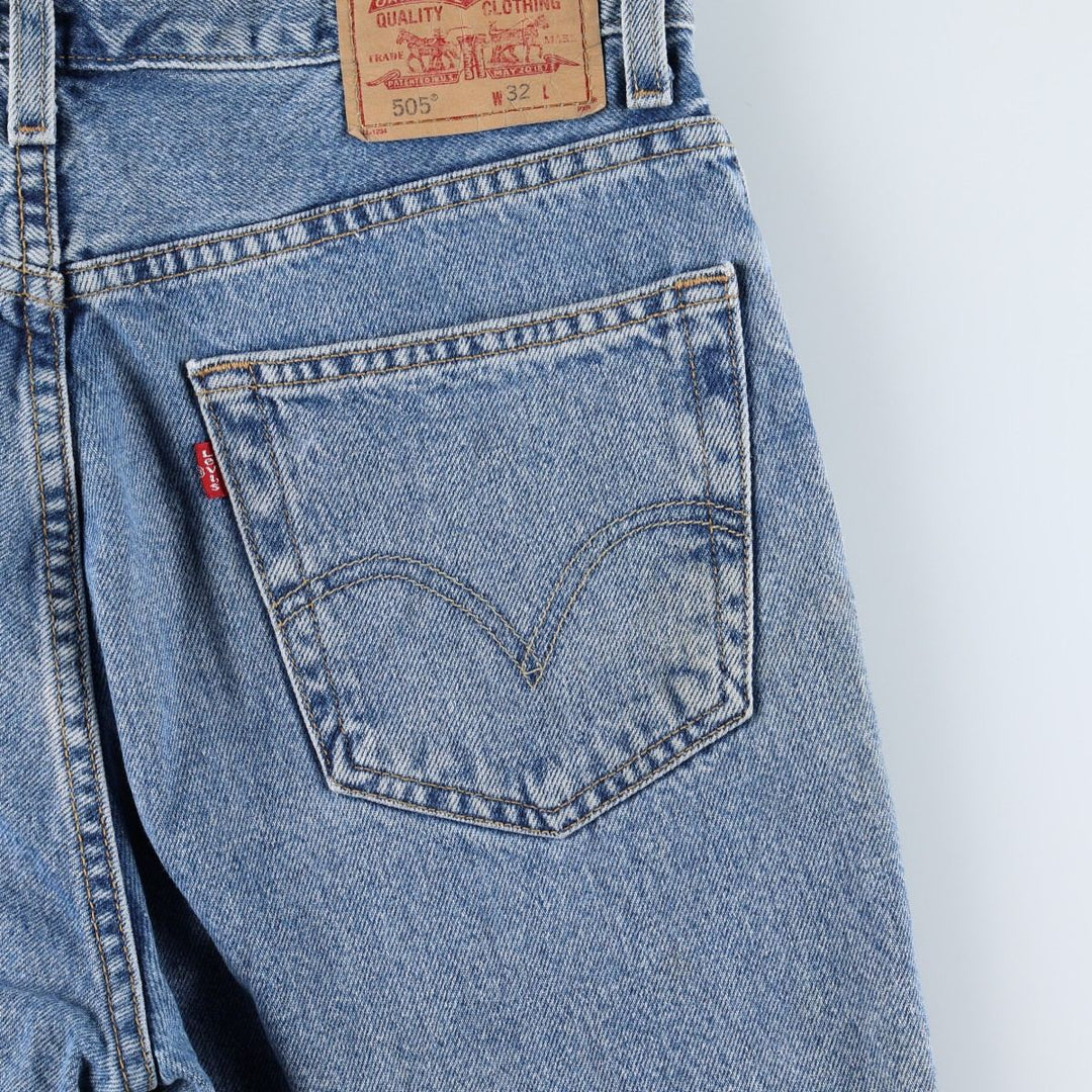 2000'S Levi's 505 Regular Fit Denim Shorts (Men's size W32 equivalent) cotton blue type Vintage Second Hand