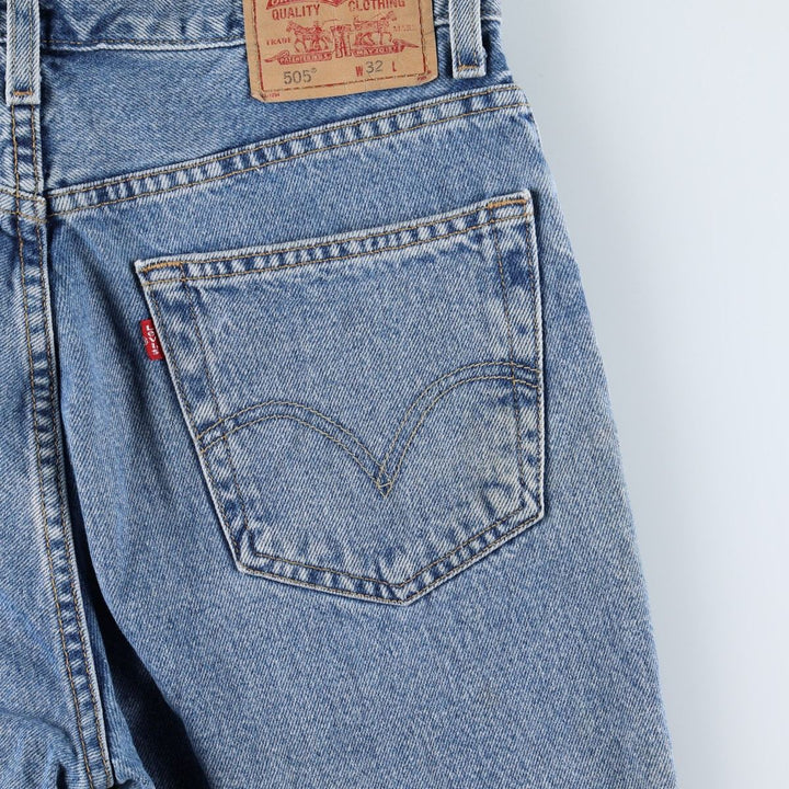 2000'S Levi's 505 Regular Fit Denim Shorts (Men's size W32 equivalent) cotton blue type Vintage Second Hand