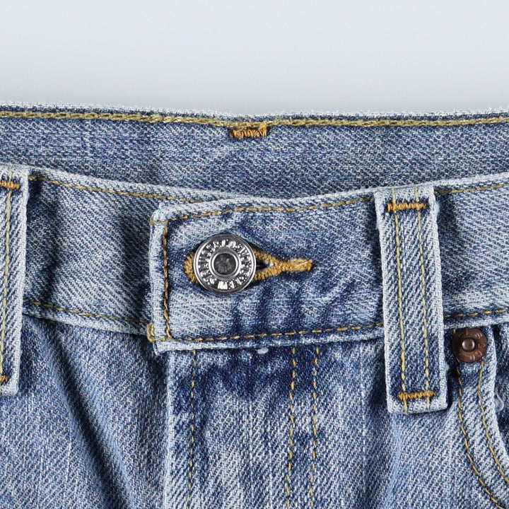 Levi's 505 Straight Fit Denim Shorts (Men's W32 equivalent) cotton blue type Vintage Second Hand