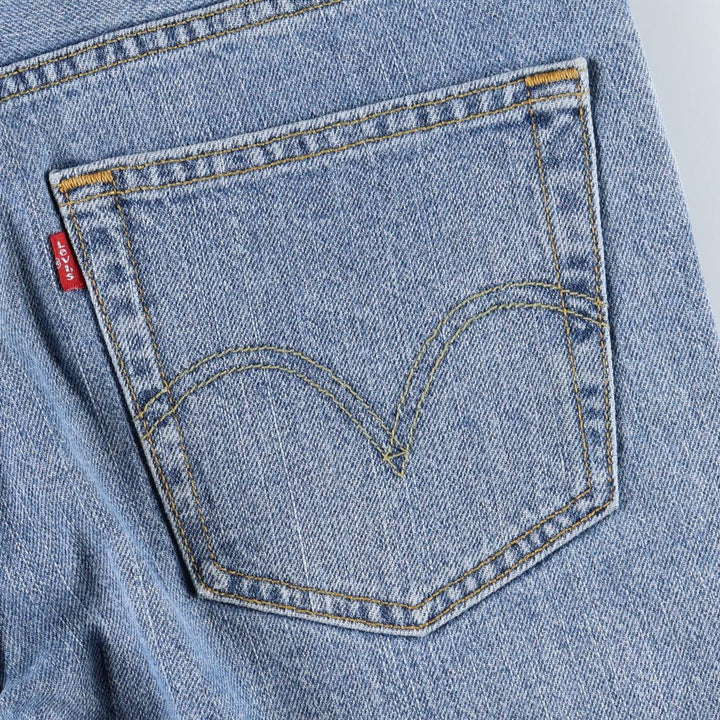 Levi's 505 Straight Fit Denim Shorts (Men's W32 equivalent) cotton blue type Vintage Second Hand