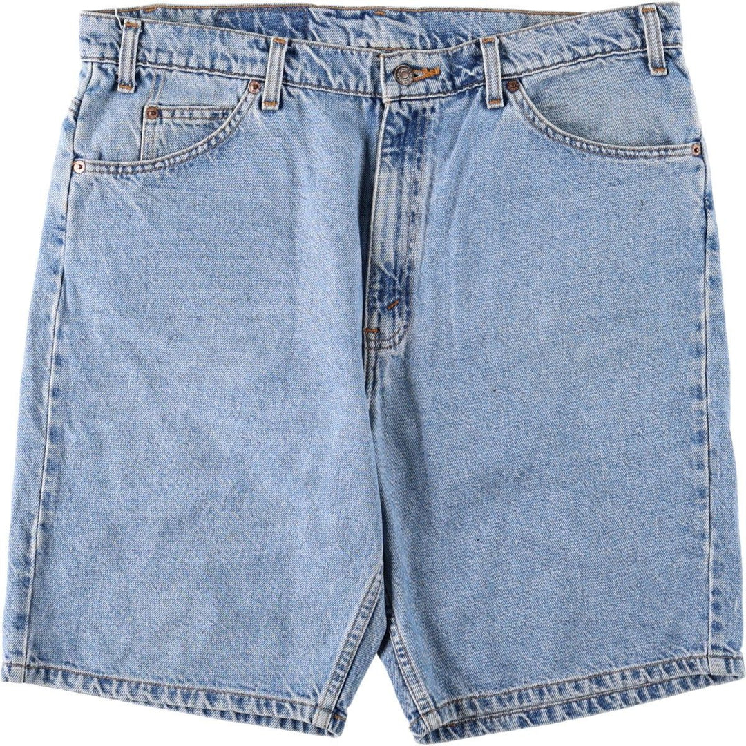 90'S Levi's 505 Regular Fit Orange Tab Denim Shorts, Men's Size W38 (approx.), Vintage cotton blue type Vintage Second Hand