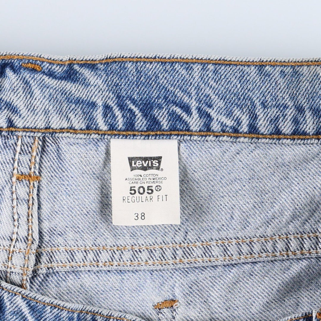 90'S Levi's 505 Regular Fit Orange Tab Denim Shorts, Men's Size W38 (approx.), Vintage cotton blue type Vintage Second Hand