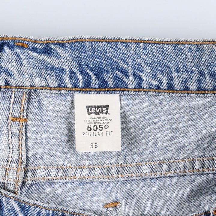 90'S Levi's 505 Regular Fit Orange Tab Denim Shorts, Men's Size W38 (approx.), Vintage cotton blue type Vintage Second Hand