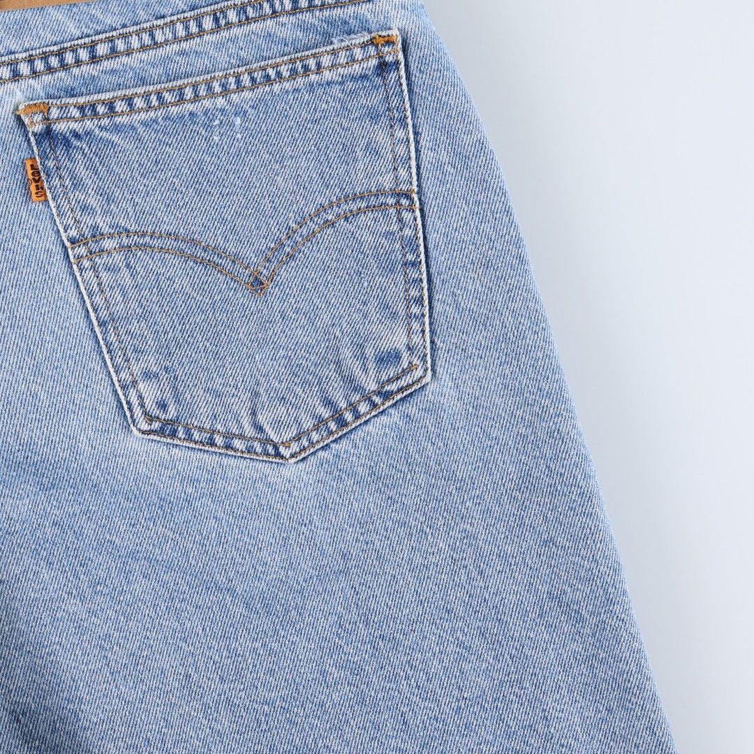 90'S Levi's 505 Regular Fit Orange Tab Denim Shorts, Men's Size W38 (approx.), Vintage cotton blue type Vintage Second Hand