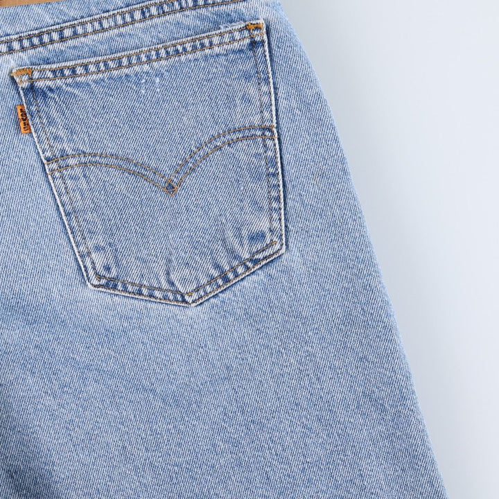 90'S Levi's 505 Regular Fit Orange Tab Denim Shorts, Men's Size W38 (approx.), Vintage cotton blue type Vintage Second Hand