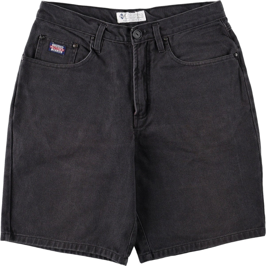 90'S Columbia White Tag Black Denim Shorts, Men's Size W32 (approx.), Vintage cotton black type Vintage Second Hand
