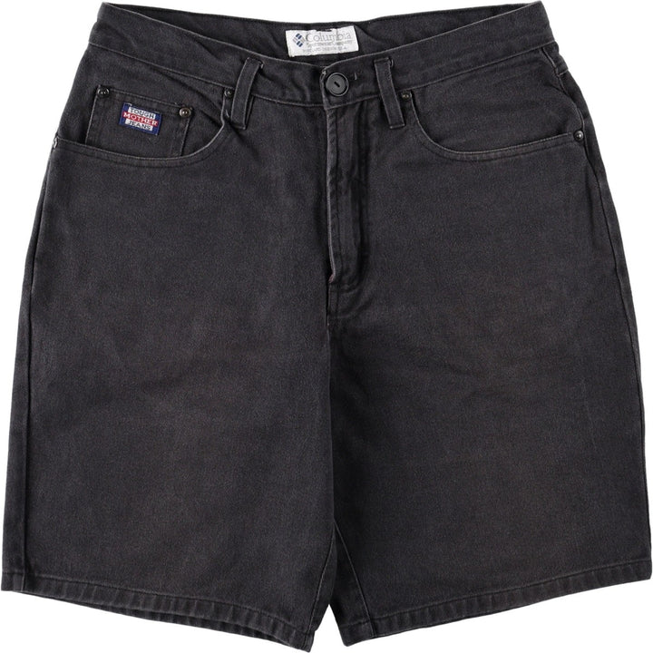 90'S Columbia White Tag Black Denim Shorts, Men's Size W32 (approx.), Vintage cotton black type Vintage Second Hand