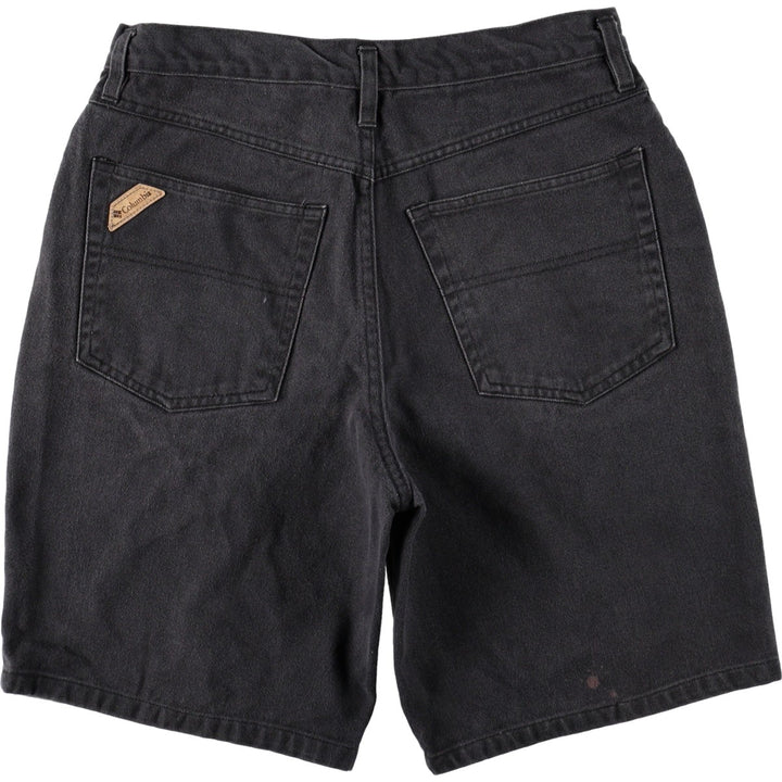 90'S Columbia White Tag Black Denim Shorts, Men's Size W32 (approx.), Vintage cotton black type Vintage Second Hand
