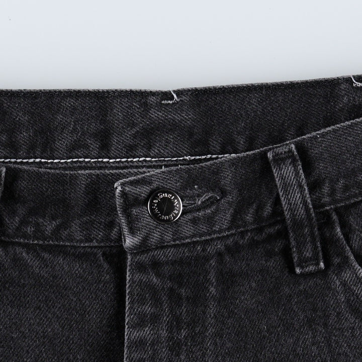 Wrangler Black Denim Shorts, Men's Size W35 (approx.) cotton black type Vintage Second Hand