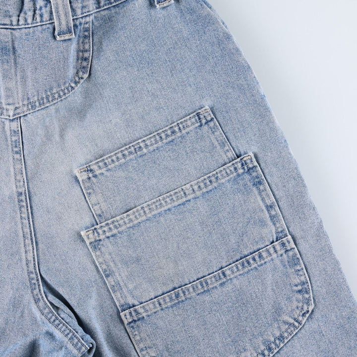 Lee PIPES denim shorts, men's size W34 (approx.), vintage. unclear blue type Vintage Second Hand