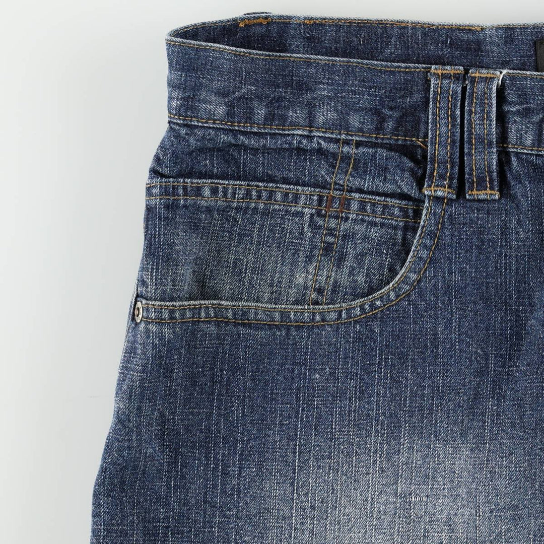 South Pole denim shorts, half pants, cargo pants, men's size W36 (approx.) Lamy blue type Vintage Second Hand