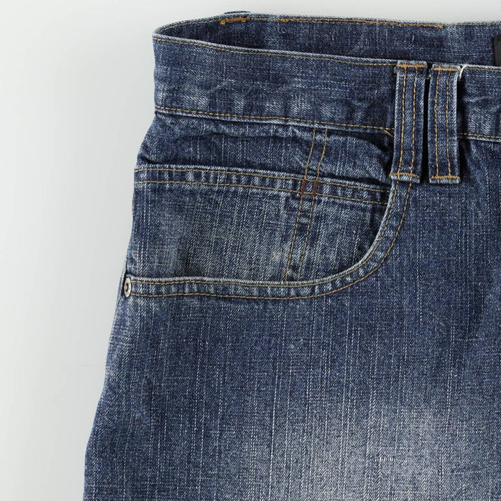 South Pole denim shorts, half pants, cargo pants, men's size W36 (approx.) Lamy blue type Vintage Second Hand
