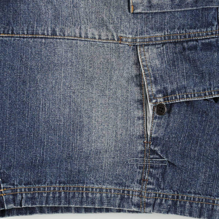 South Pole denim shorts, half pants, cargo pants, men's size W36 (approx.) Lamy blue type Vintage Second Hand