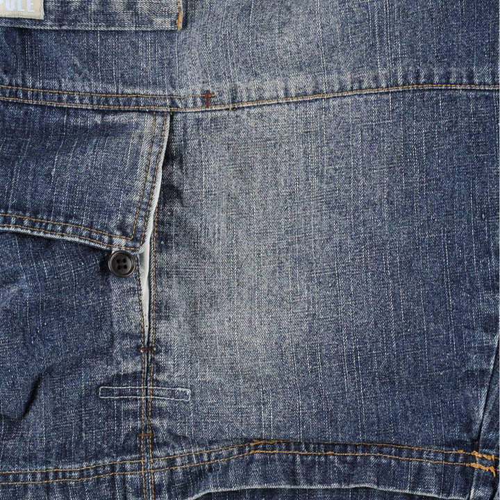 South Pole denim shorts, half pants, cargo pants, men's size W36 (approx.) Lamy blue type Vintage Second Hand
