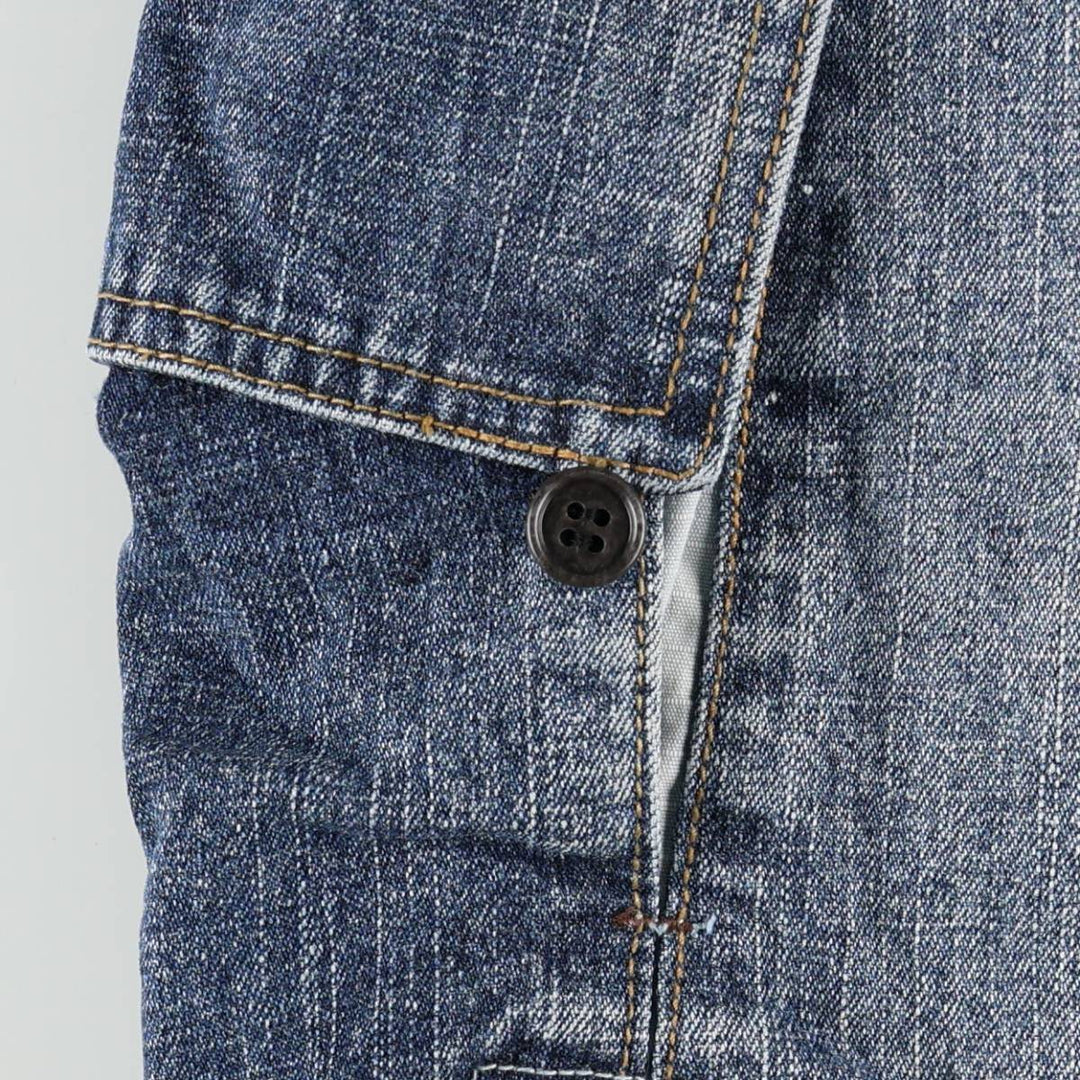 South Pole denim shorts, half pants, cargo pants, men's size W36 (approx.) Lamy blue type Vintage Second Hand