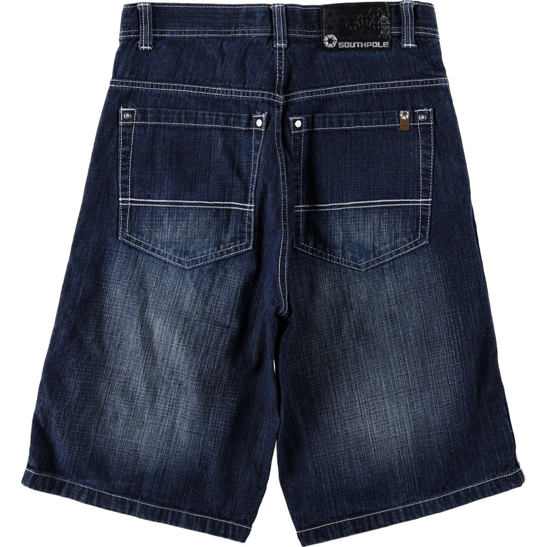 South Pole denim shorts, men's size W33 (approx.). cotton blue type Vintage Second Hand