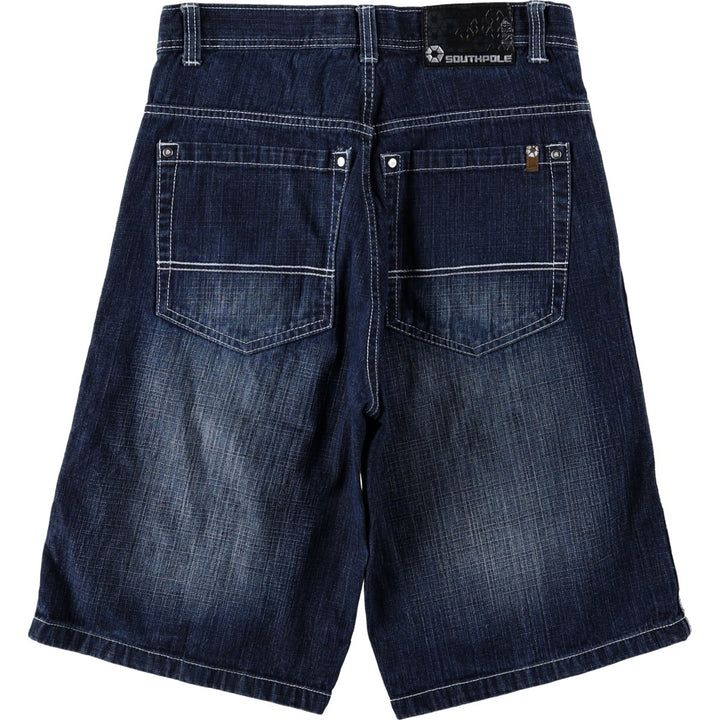 South Pole denim shorts, men's size W33 (approx.). cotton blue type Vintage Second Hand