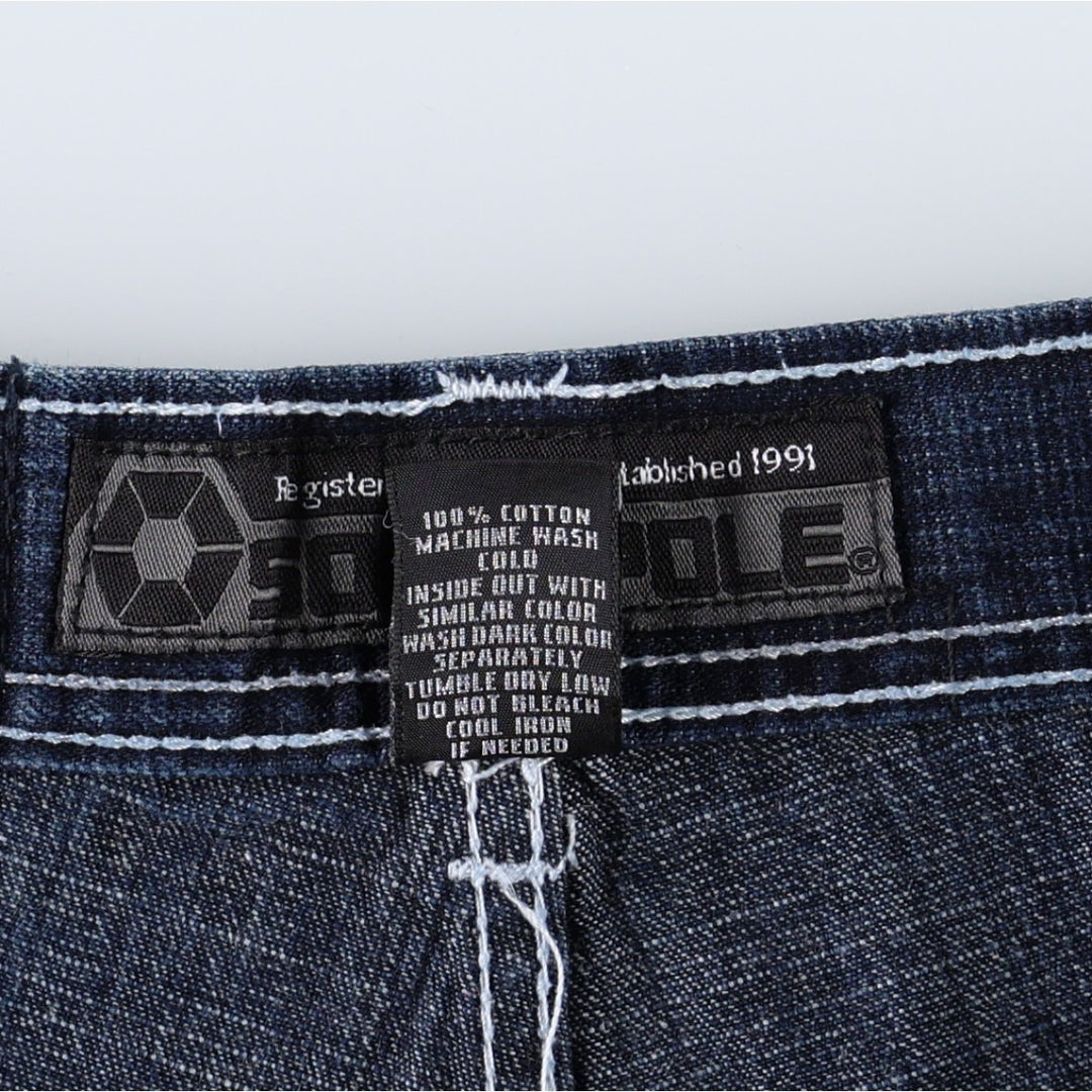 South Pole denim shorts, men's size W33 (approx.). cotton blue type Vintage Second Hand