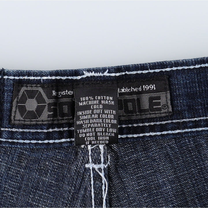 South Pole denim shorts, men's size W33 (approx.). cotton blue type Vintage Second Hand