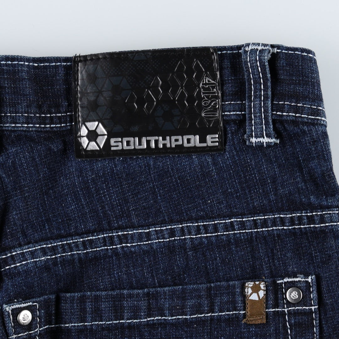 South Pole denim shorts, men's size W33 (approx.). cotton blue type Vintage Second Hand